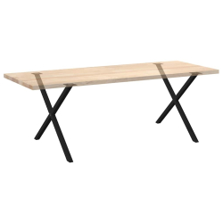 Nogi do stołu jadalnego, 2 szt., czarne, 90x(72-73) cm, stal