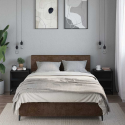 Szafki nocne, 2 szt., czarne, 40x31x50 cm