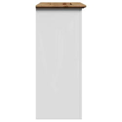 Szafka pod umywalkę łazienkową, BODO, biało-brązowa, 70x35x80cm