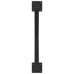 Nogi do stołu jadalnego, 2 szt., czarne, 80x(72-73) cm, stal