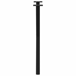 Nogi do stołu jadalnego, 2 szt., czarne, 50x(72-73) cm, stal