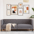 Sofa Chesterfield, 3-os., szara, tapicerowana sztuczną skórą