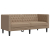 Sofa Chesterfield, 2-os., cappuccino, sztuczna skóra