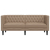 Sofa Chesterfield, 2-os., cappuccino, sztuczna skóra