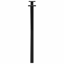 Nogi do stołu jadalnego, 2 szt., czarne, 70x(72-73) cm, stal