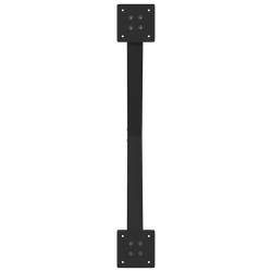 Nogi do stołu jadalnego, 2 szt., czarne, 70x(72-73) cm, stal