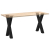 Nogi do stołu jadalnego, 2 szt., czarne, 50x(72-73) cm, stal