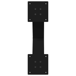 Nogi do stolika kawowego, 2 szt., czarne, 50x(42-43) cm, stal