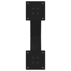 Nogi do stolika kawowego, 2 szt., czarne, 60x(30-31) cm, stal