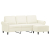 Sofa 3-osobowa, kremowa, 180 cm, tapicerowana aksamit