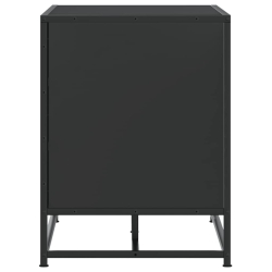 Ławka na buty Czarna 80x40x53,5 cm Drewno i metal