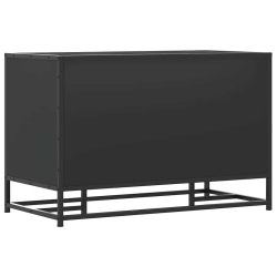 Ławka na buty Czarna 80x40x53,5 cm Drewno i metal