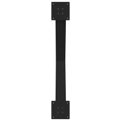 Nogi do stołu jadalnego, 2 szt., czarne, 90x(72-73) cm, stal
