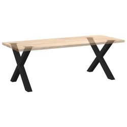 Nogi do stołu jadalnego, 2 szt., czarne, 90x(72-73) cm, stal