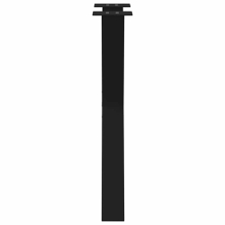 Nogi do stołu jadalnego, 2 szt., czarne, 60x(72-73) cm, stal