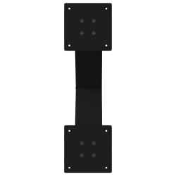 Nogi do stołu jadalnego, 2 szt., czarne, 60x(72-73) cm, stal