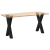 Nogi do stołu jadalnego, 2 szt., czarne, 60x(72-73) cm, stal