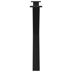 Nogi do stołu jadalnego, 3 pcs., czarne, 90x(72-73) cm, stal