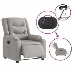Elektryczny fotel rozkładany Cloud Grey Fabric