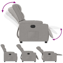 Elektryczny fotel rozkładany Cloud Grey Fabric