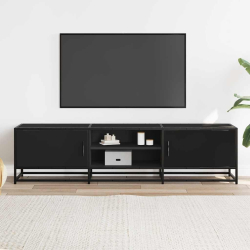 Szafka pod TV, czarna, 160x35x41 cm
