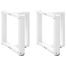Nogi do stolika kawowego, 2 pcs., białe, 50x25x(42-43) cm, stal