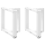 Nogi do stolika kawowego, 2 pcs., białe, 50x25x(42-43) cm, stal