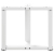 Nogi do stolika kawowego, 2 pcs., białe, 50x25x(42-43) cm, stal