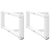 Nogi do stolika kawowego, 2 pcs., białe, 70x25x(30-31) cm, stal