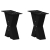 Nogi do stolika kawowego, 2 szt., czarne, 30x(30-31) cm, stal