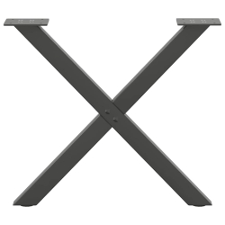 Nogi do stolika kawowego, 2 szt., antracyt, 50x(42-43) cm, stal