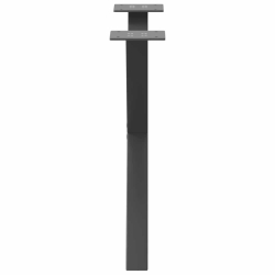 Nogi do stolika kawowego, 2 szt., antracyt, 50x(42-43) cm, stal