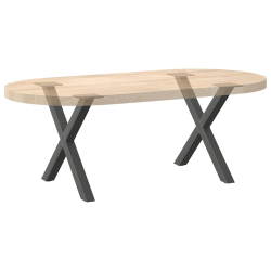 Nogi do stolika kawowego, 2 szt., antracyt, 50x(42-43) cm, stal