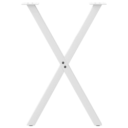 Nogi do stołu jadalnego, 2 szt., białe, 50x(72-73) cm, stal