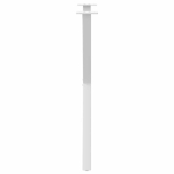 Nogi do stołu jadalnego, 2 szt., białe, 50x(72-73) cm, stal
