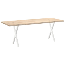 Nogi do stołu jadalnego, 2 szt., białe, 50x(72-73) cm, stal