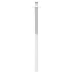 Nogi do stołu jadalnego, 2 szt., białe, 80x(72-73) cm, stal