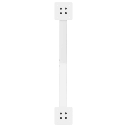 Nogi do stołu jadalnego, 2 szt., białe, 80x(72-73) cm, stal