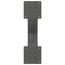 Nogi do stolika kawowego, 2 szt., antracyt, 60x(30-31) cm, stal