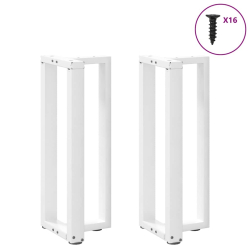 Nogi do stołu konsolowego, 2 pcs., białe, 20x28x(72-73)cm, stal