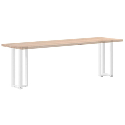 Nogi do stołu konsolowego, 2 pcs., białe, 20x28x(72-73)cm, stal