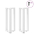 Nogi do stołu konsolowego, 2 pcs., białe, 20x28x(72-73)cm, stal