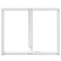 Nogi do stołu jadalnego, 2 pcs., białe, 100x35x(72-73) cm, stal