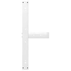 Nogi do stołu jadalnego, 2 pcs., białe, 100x35x(72-73) cm, stal