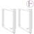 Nogi do stołu jadalnego, 2 pcs., białe, 100x35x(72-73) cm, stal
