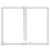 Nogi do stołu jadalnego, 2 pcs., białe, 100x35x(72-73) cm, stal