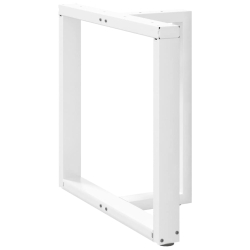 Nogi do stołu jadalnego, 2 pcs., białe, 70x35x(72-73) cm, stal