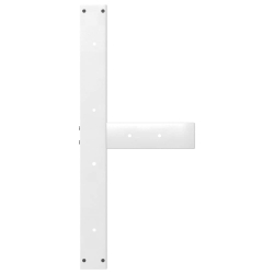 Nogi do stołu jadalnego, 2 pcs., białe, 70x35x(72-73) cm, stal