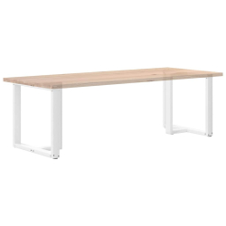 Nogi do stołu jadalnego, 2 pcs., białe, 70x35x(72-73) cm, stal