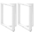 Nogi do stołu jadalnego, 2 pcs., białe, 70x35x(72-73) cm, stal